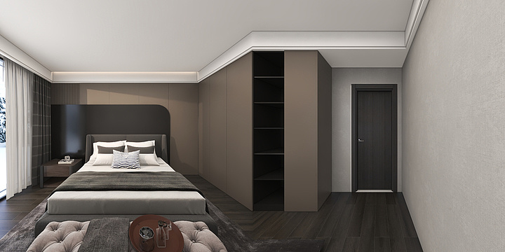 全屋定制设计谷-民宿茶柜效果图-装修设计方案