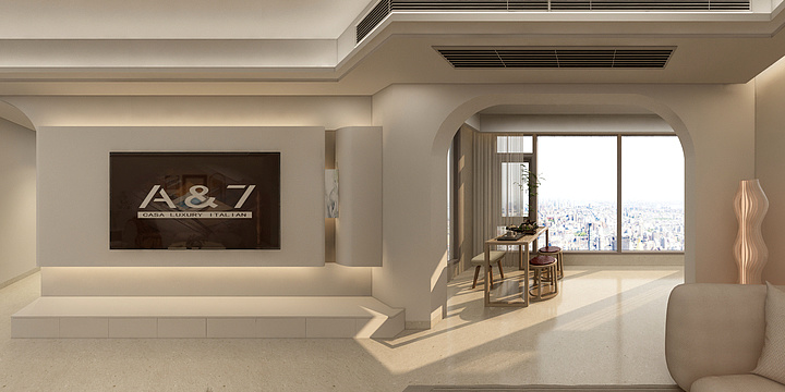 美吉尔设计-汇金新城-135平奶油四室家-装修设计方案