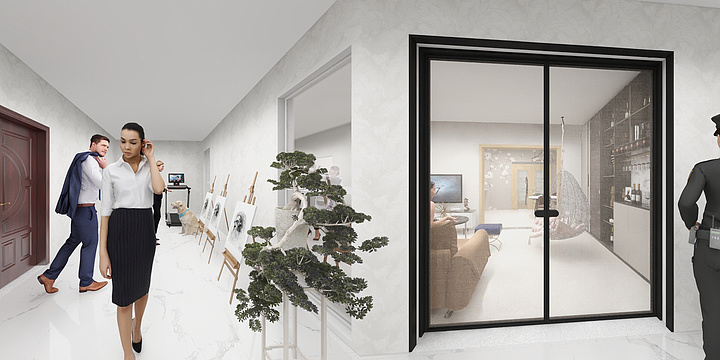 杨兴东-上海千禧家具私人定制旗舰店展示厅144㎡2室-装修设计方案