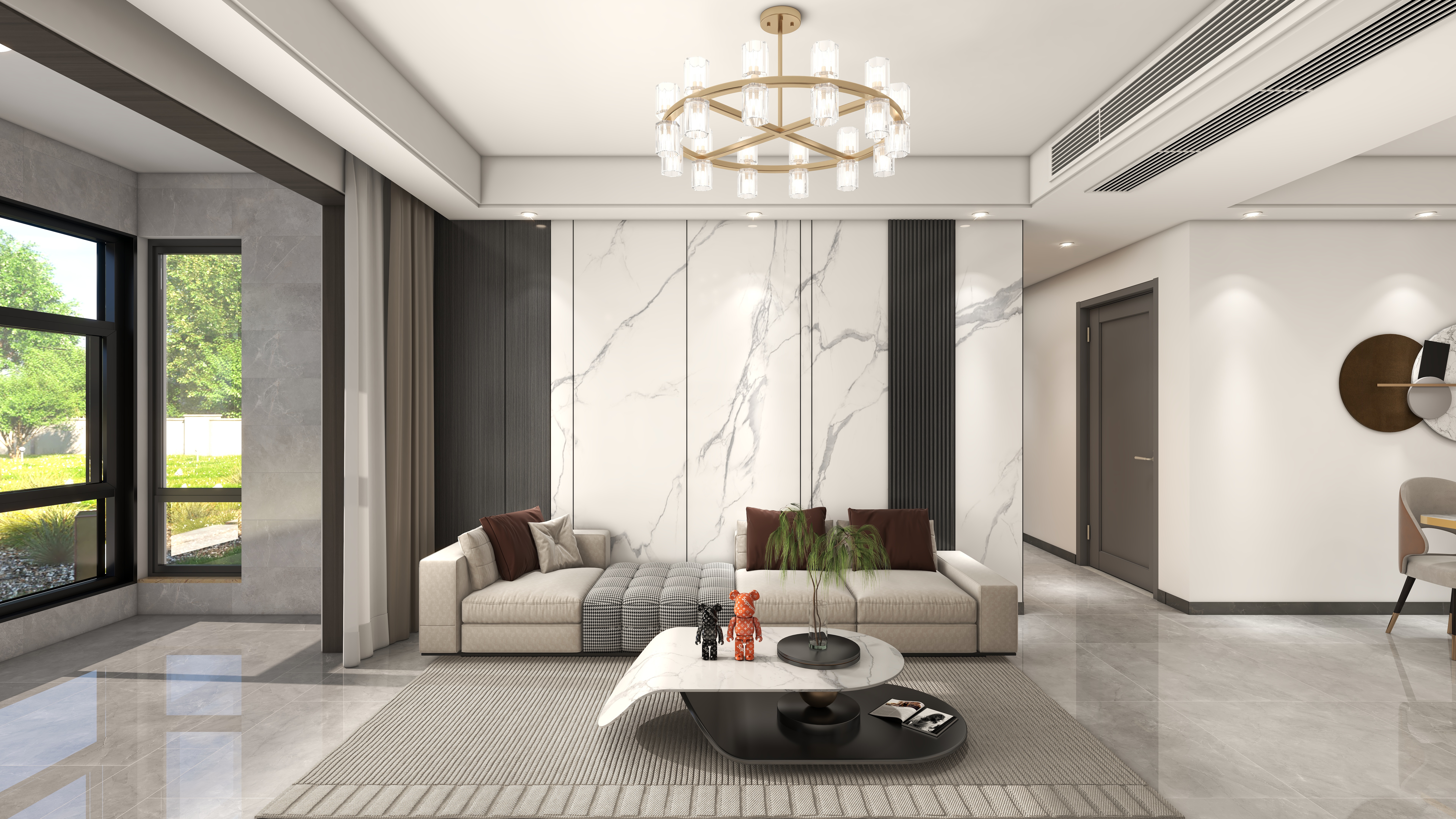 星空设计500一套-四居现代简约135平米装修效果图