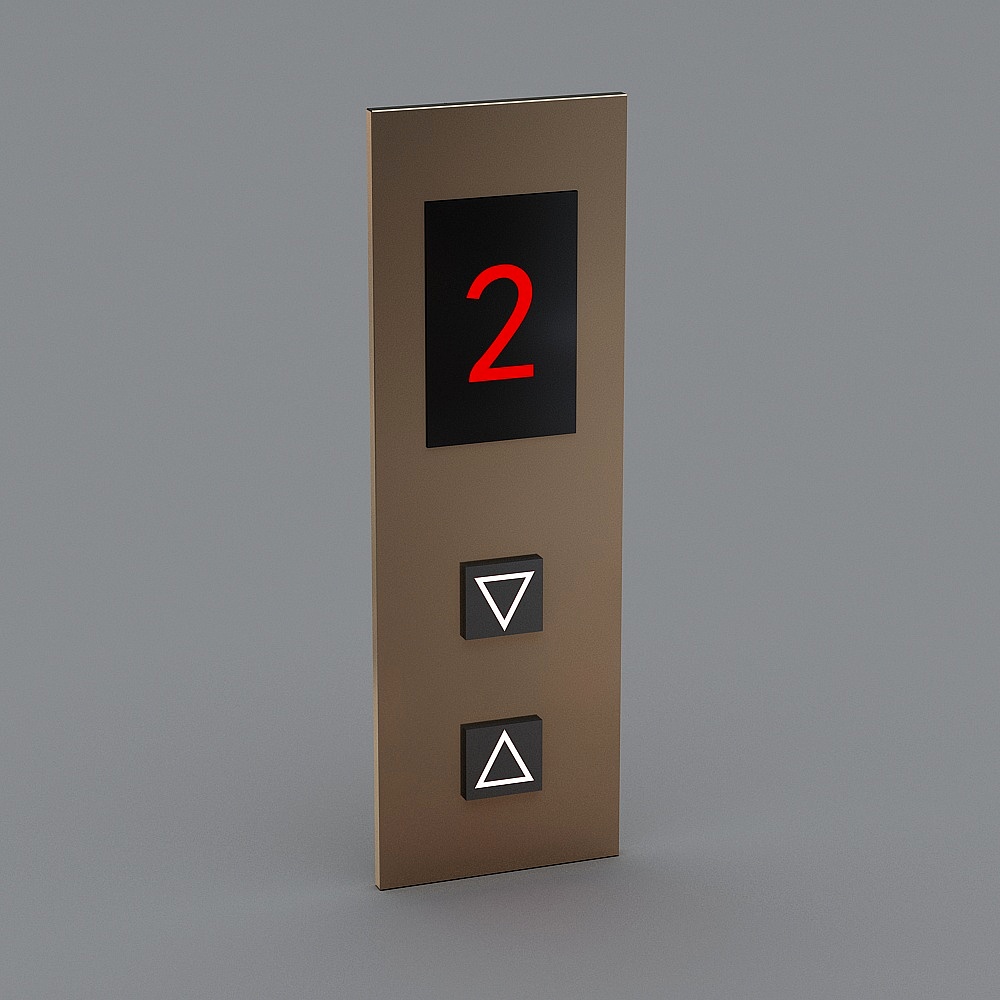 现代电梯按钮按键2楼