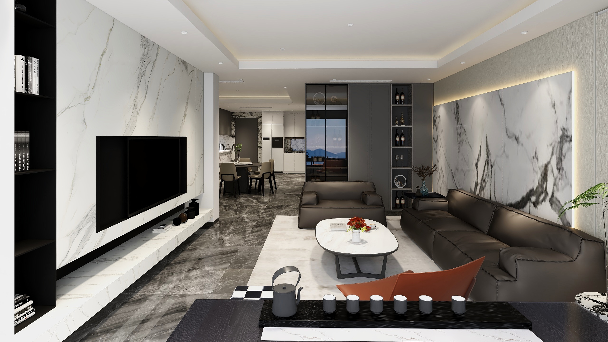 邓业腾-万科城市风景现代简约206㎡4室-装修设计方案