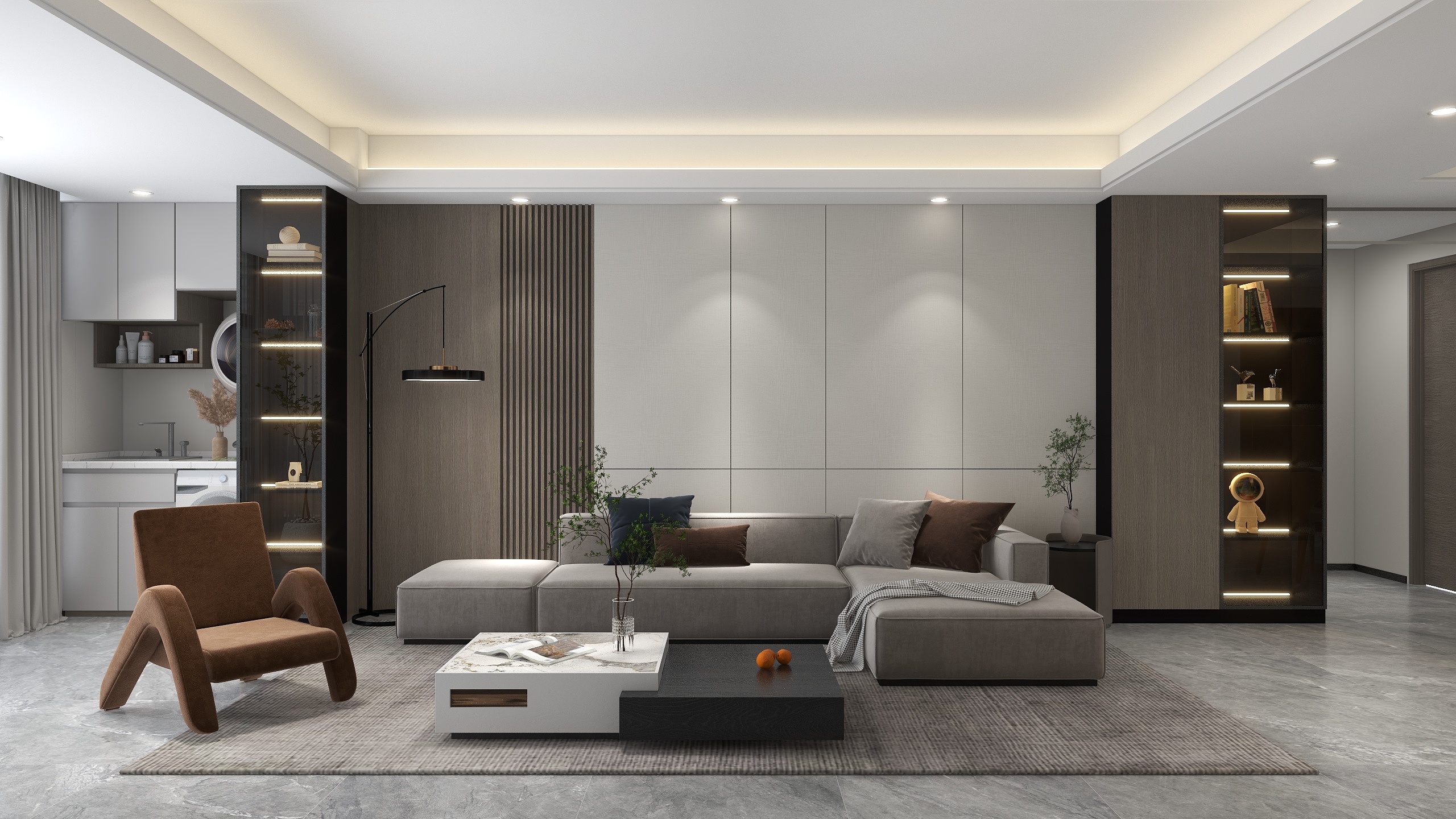 口木phID-现代客厅-装修设计方案