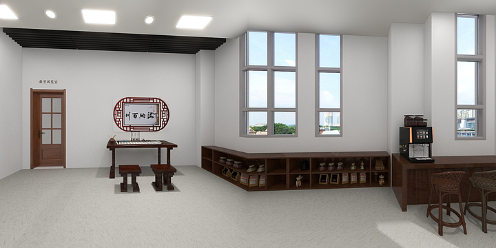 一路风光勿忘我-部队图书室-装修设计方案