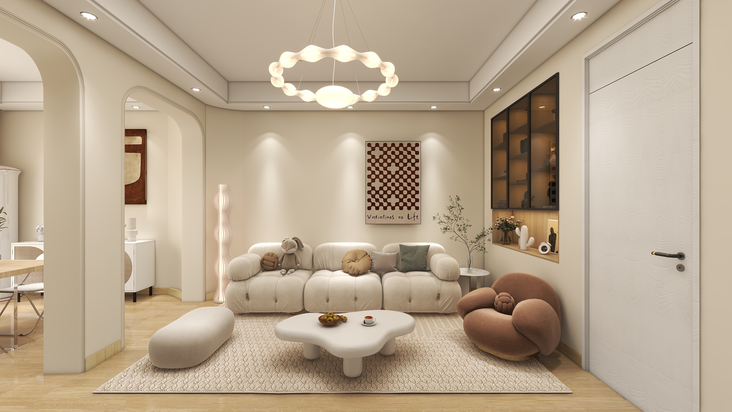 是妍妍吖-暖暖奶油风-装修设计方案