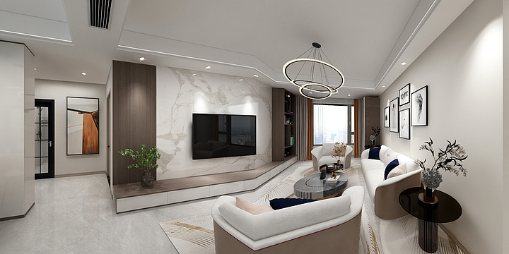 06技师-富春山居17-3-3-1现代暖色-装修设计方案