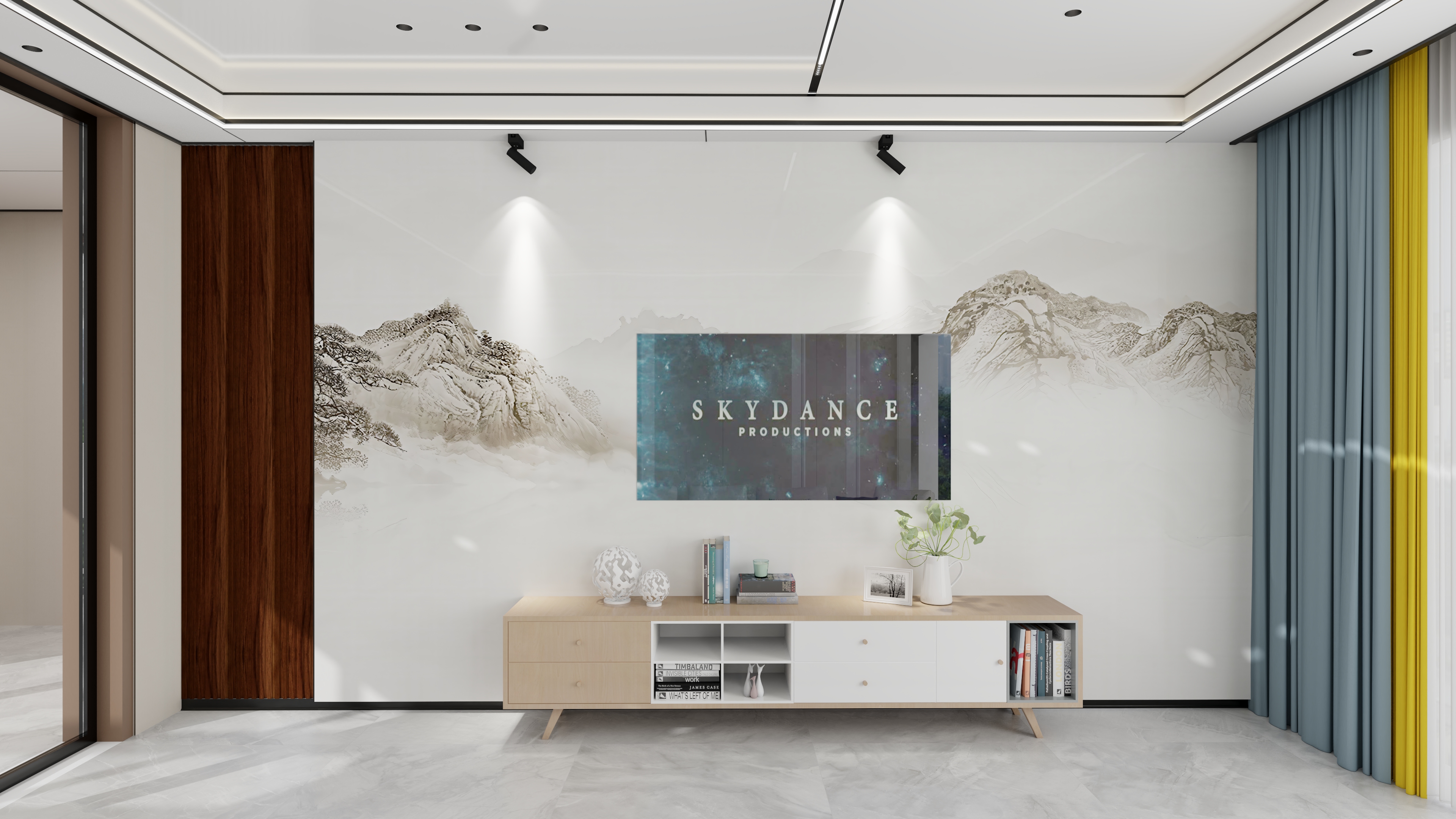 安福世纪豪门-别墅139㎡3室装修效果图