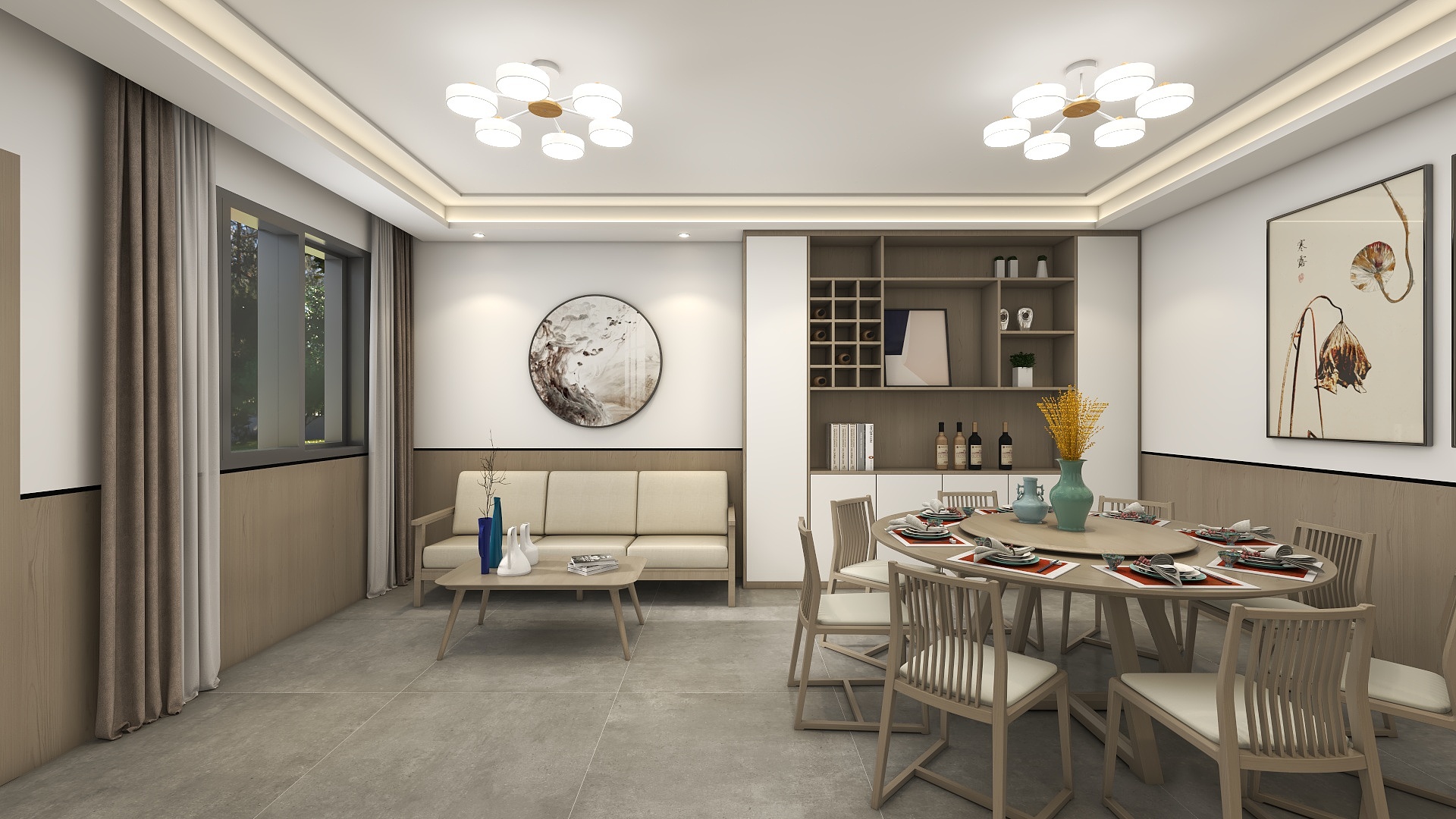 星空设计500一套-原木风民宿客房装修效果图