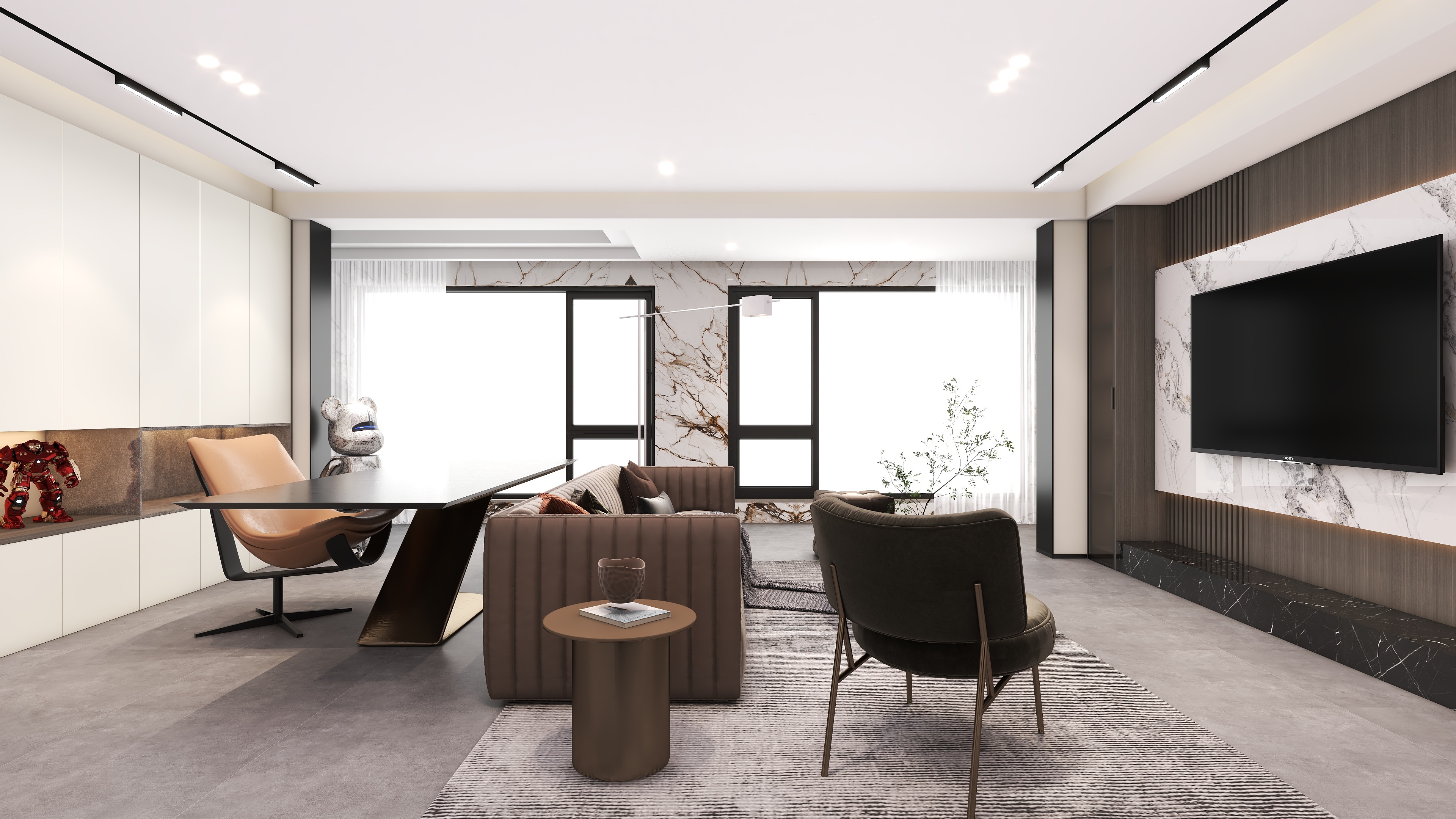 红尘往事如烟-127㎡1室-装修设计方案