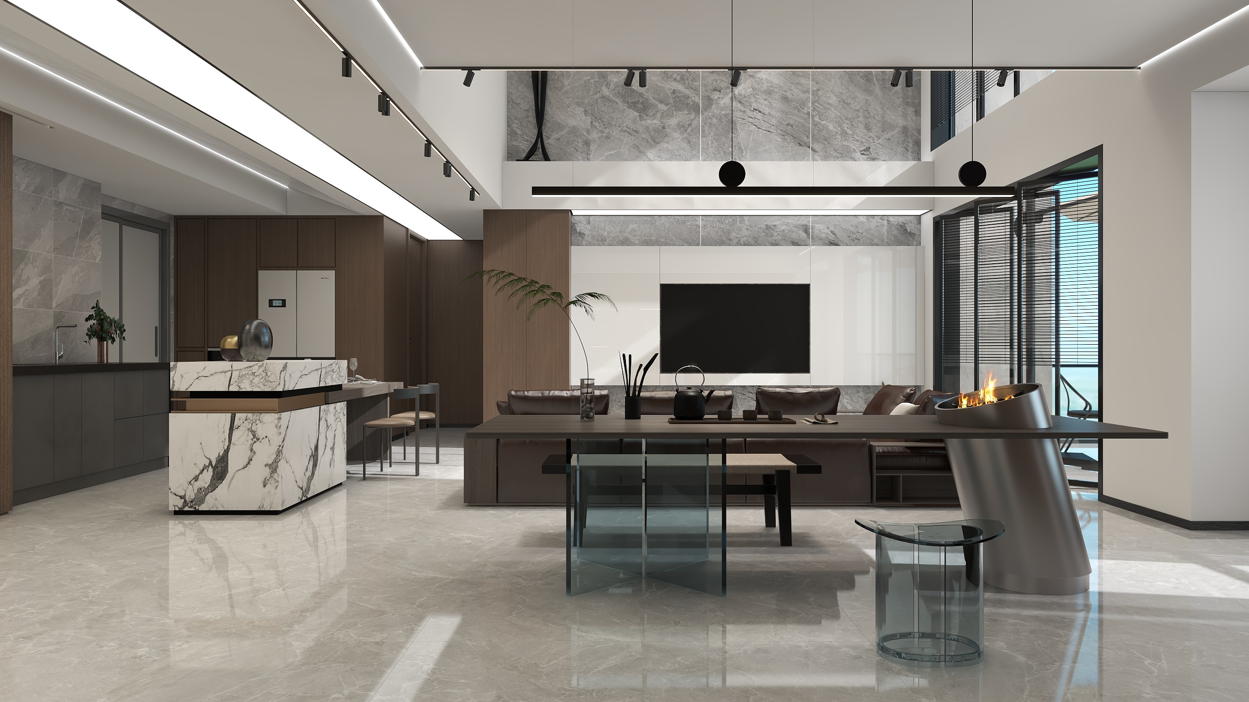 设计师邓杰-蔚蓝阁现代简约（日月星主题）装修效果图