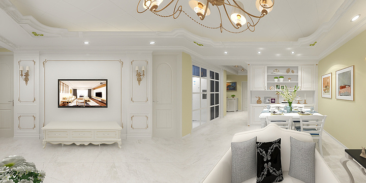 乐凡设计L3-丽达华府106简欧-装修设计方案