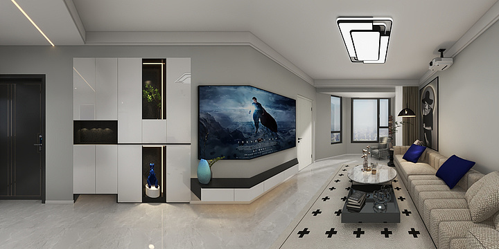 WANGQIANGD-湖光山语87平-装修设计方案