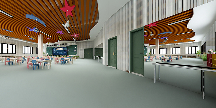 达芬奇装饰装修3D全景图-三穗县二幼-装修设计方案