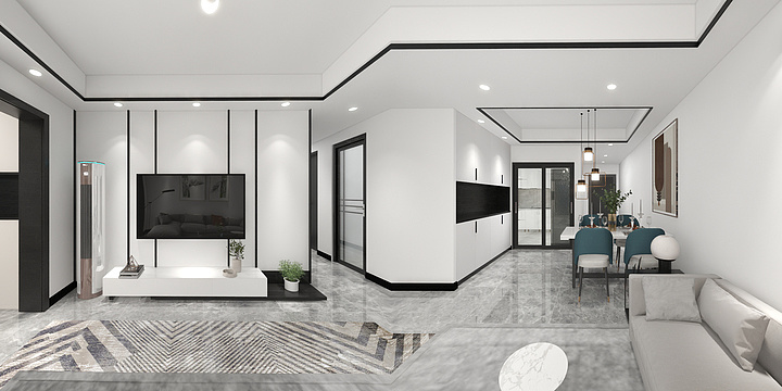 七月装饰设计部-山水苟江（现代简约）-装修设计方案