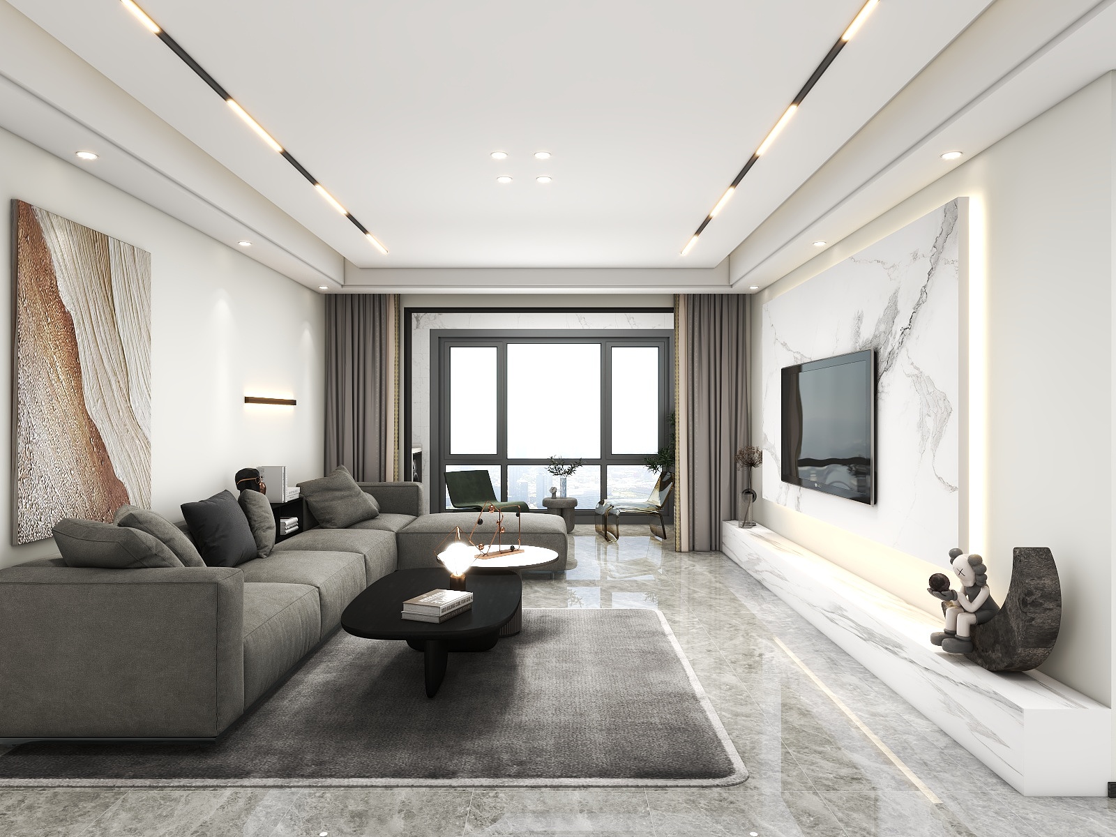 3D云设计L-现代风格-装修设计方案