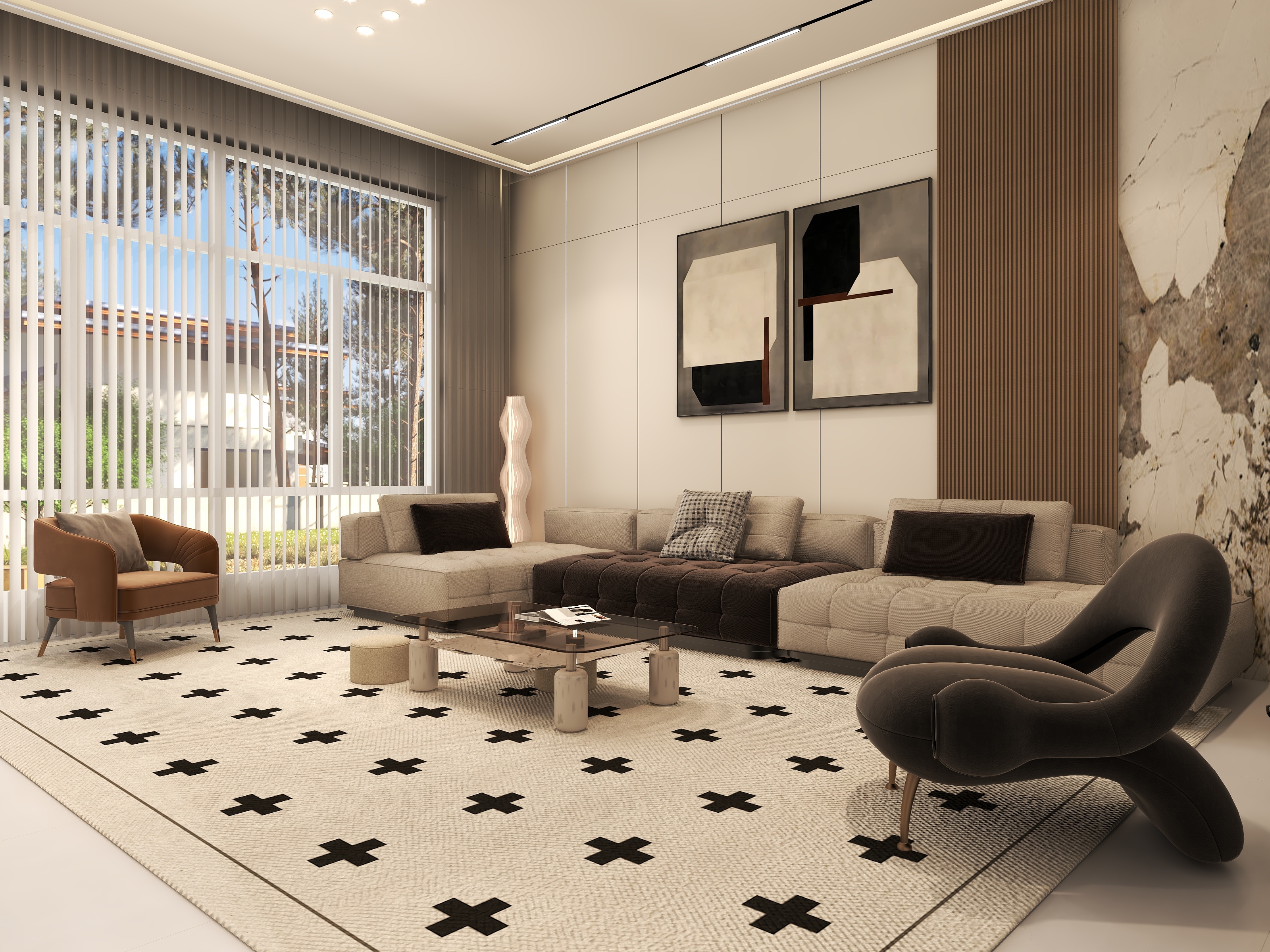 一只有梦想的设计狮-现代复式偏奶油风格-装修设计方案