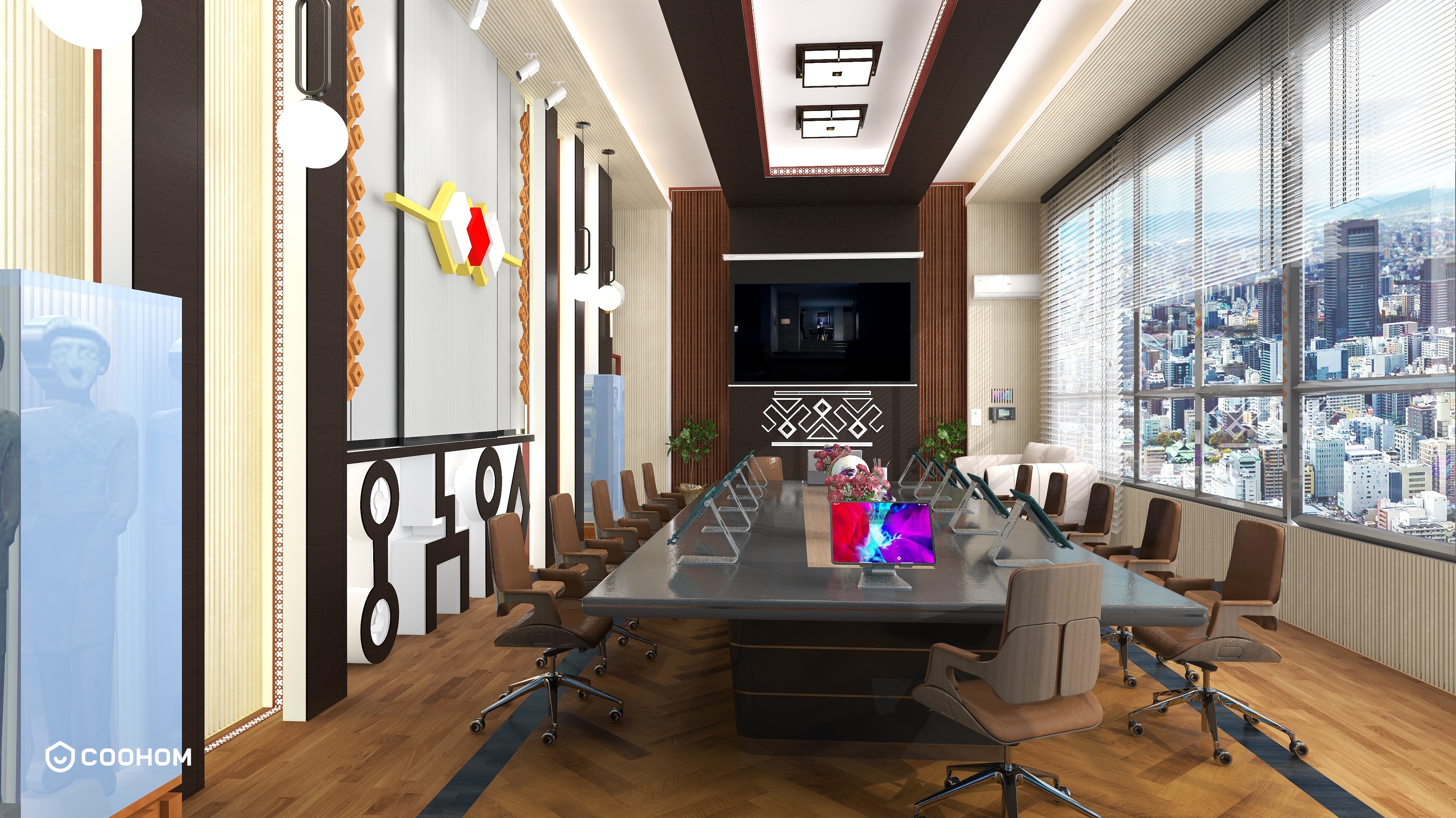 monefalwared的装修设计方案:غرفة الاجتماعات