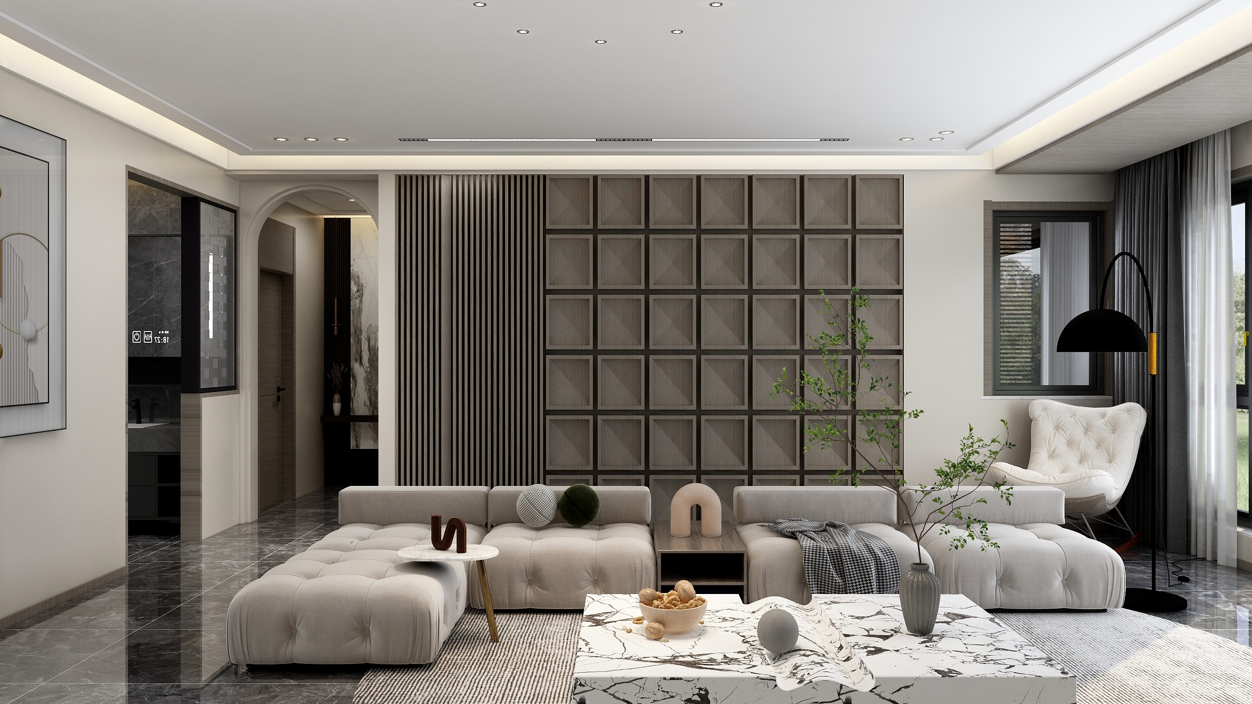 龙景设计工作室-枫丹壹号(现代简约)（145㎡）-装修设计方案