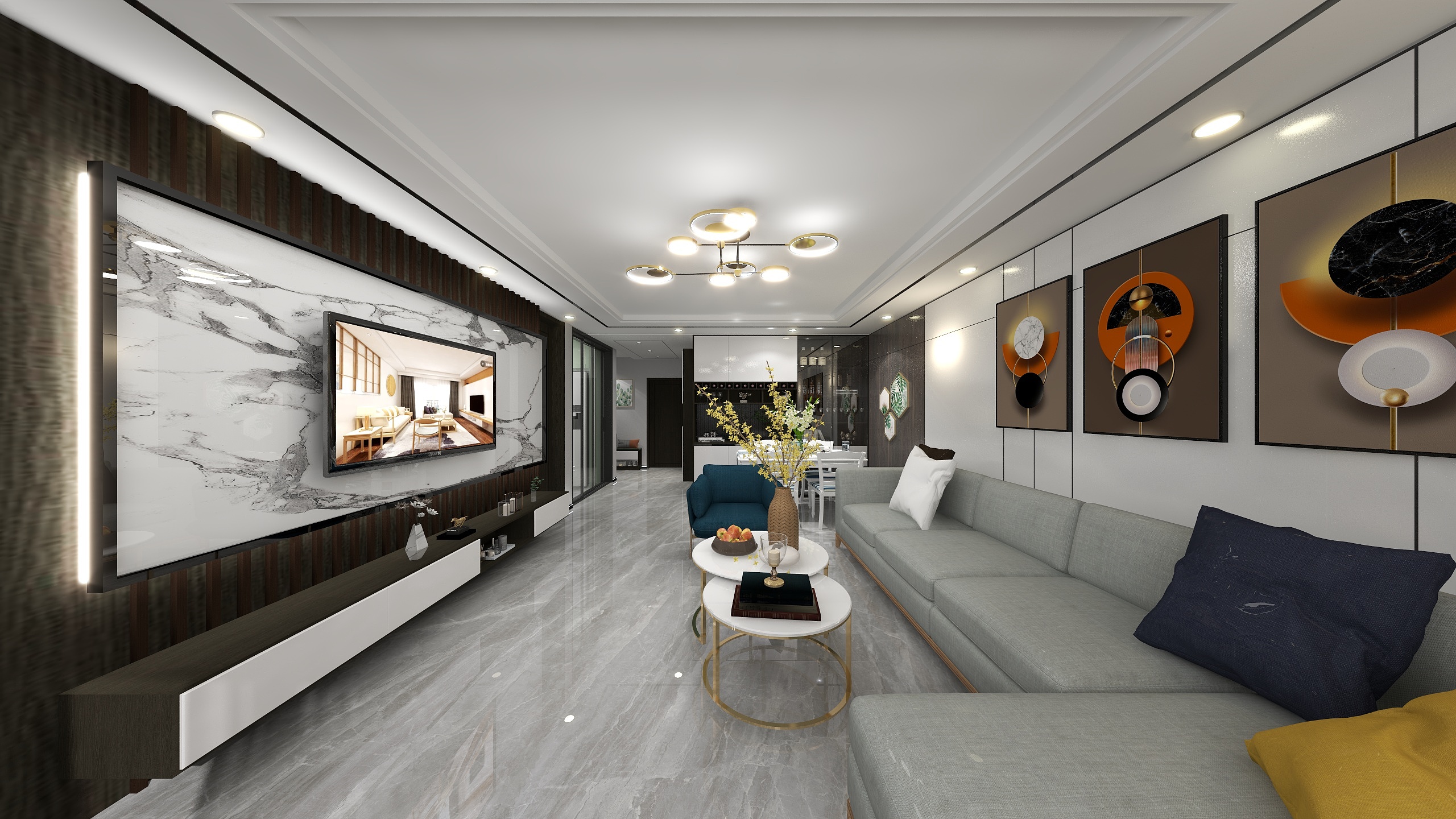 乐凡设计L3-丽达华府106现代简约-装修设计方案