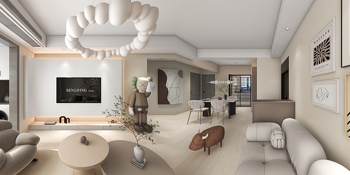 设计师灼夜-栗雨香缇-温馨奶油风-装修设计方案