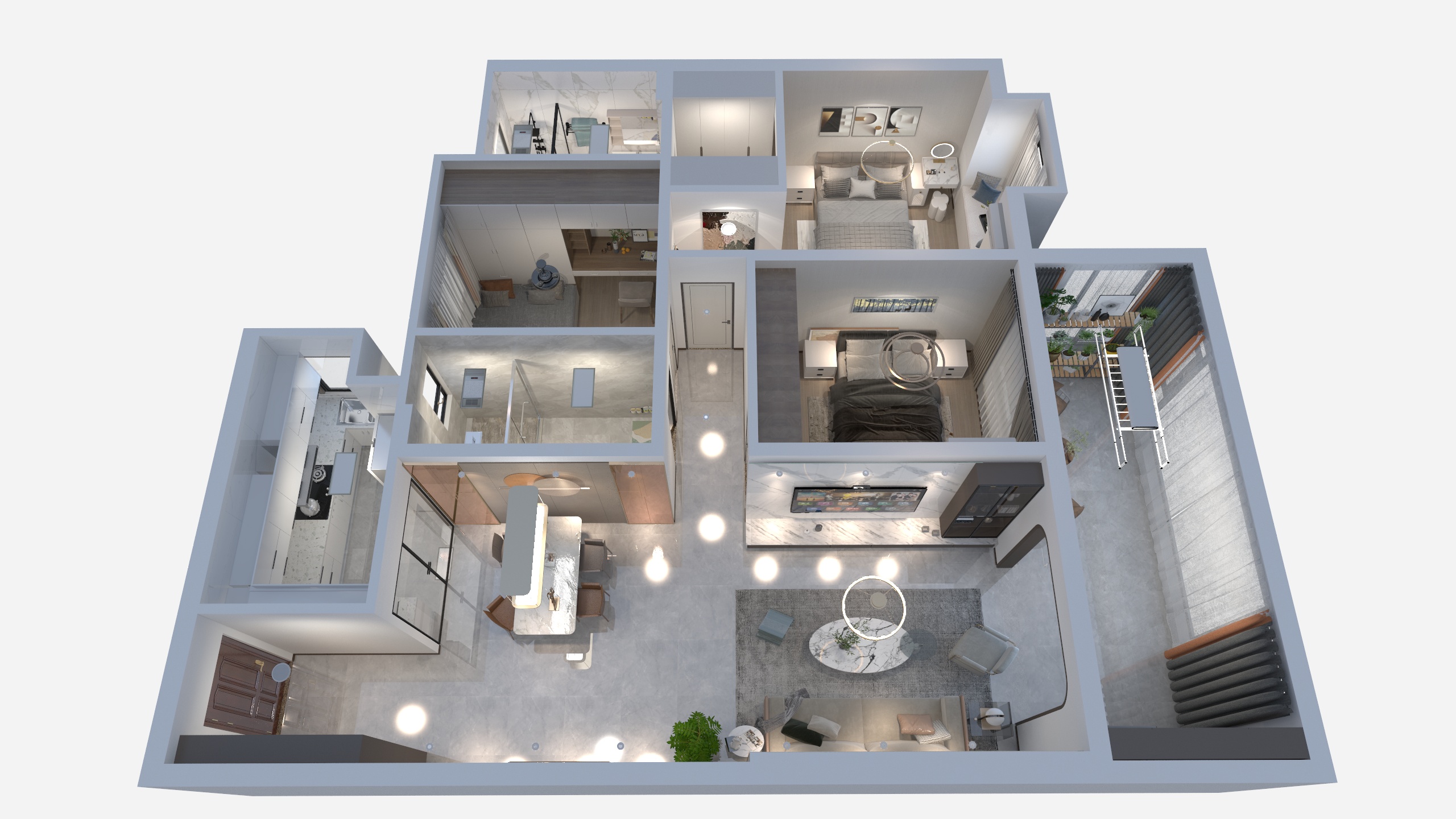 棋如人生-酷家乐 万达华瑞公馆 1103-装修设计方案