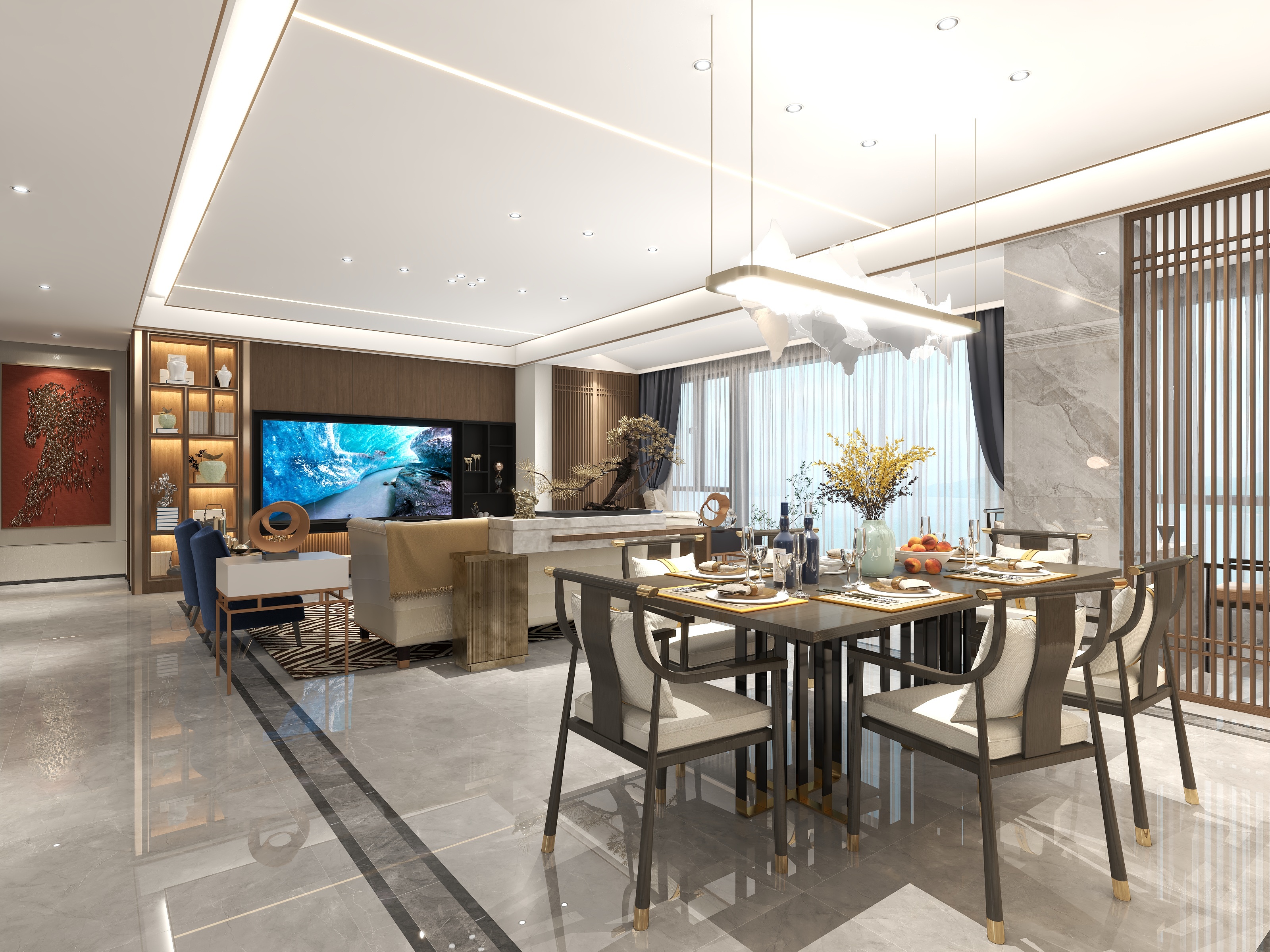 金雅风装饰设计-嘉州壹号院装修效果图