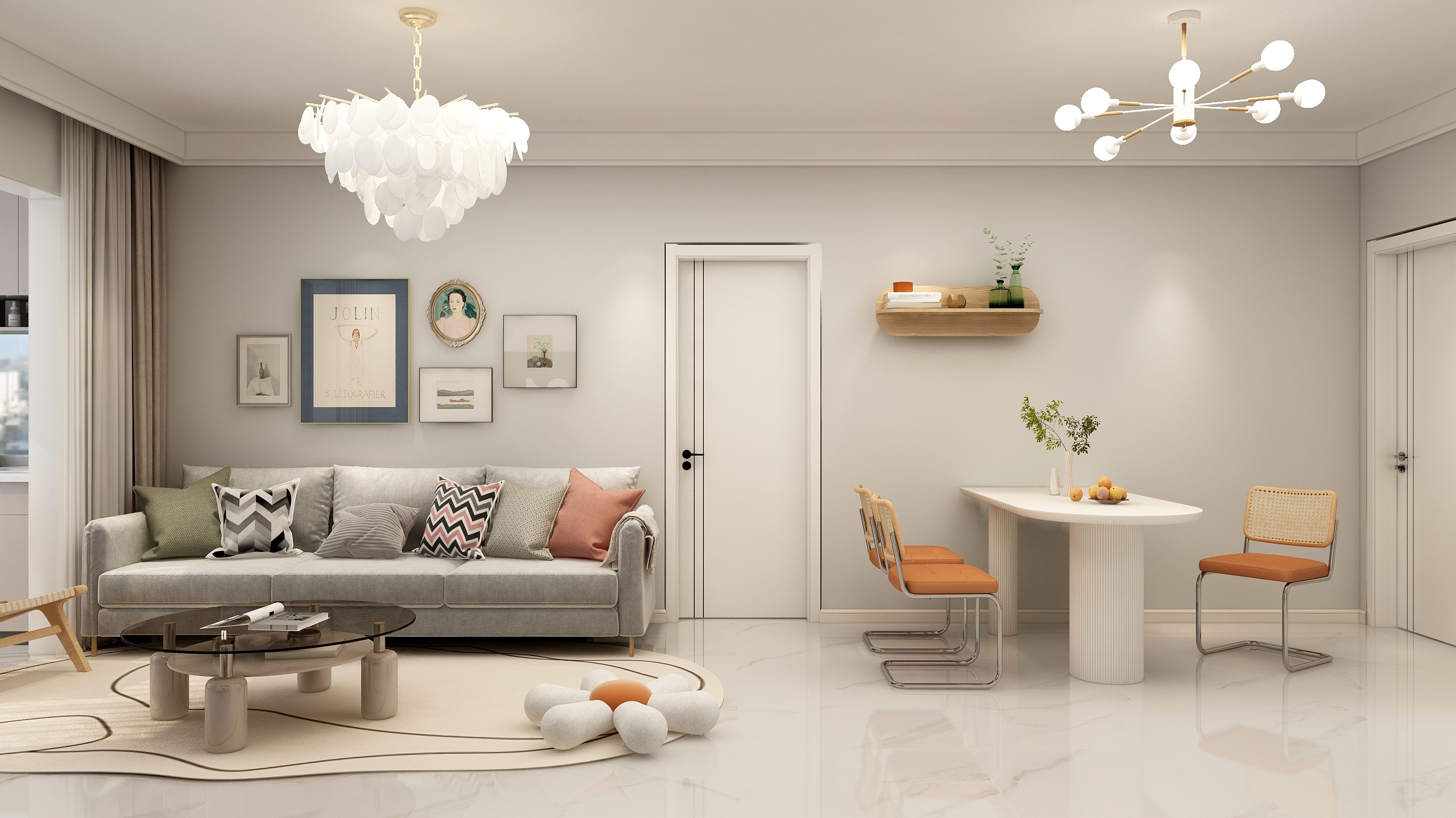 晓玖.-119㎡现代简约风格的三室两厅-装修设计方案