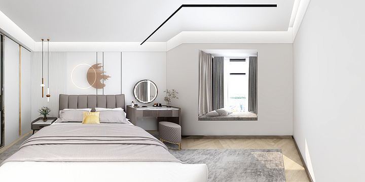 湖南宁远库斯定制刘设计师-翡翠城A户型样板间-装修设计方案