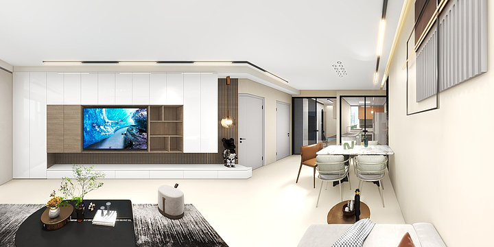 都盛岩板设计-渲染灯光高级作业-装修设计方案