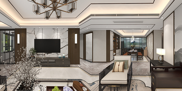 壹点点-宿迁市新中式-装修设计方案