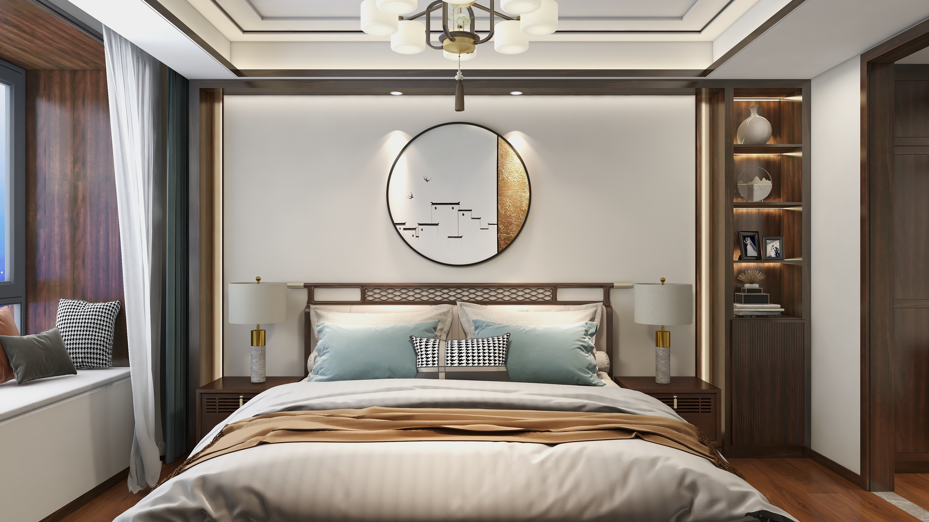 设计师阿柒-新中式-万科翡翠国宾-装修设计方案