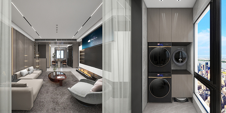 八方聚設計师|王现辉-万浩新城西区意式轻奢-装修设计方案