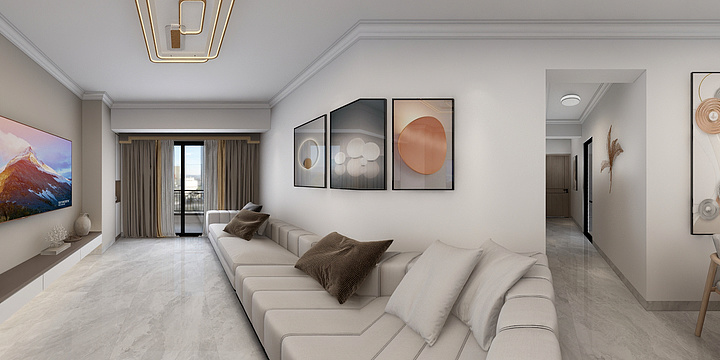 风之言-八方新越112平3居室现代简约-装修设计方案