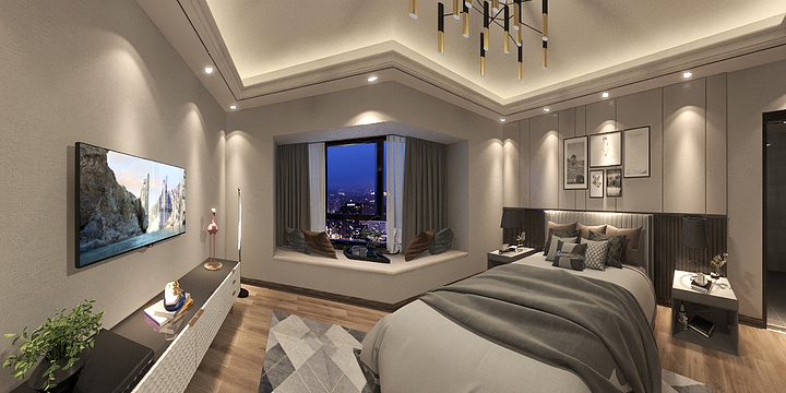 唐大亮亮-地王国际大厦130㎡3室-装修设计方案