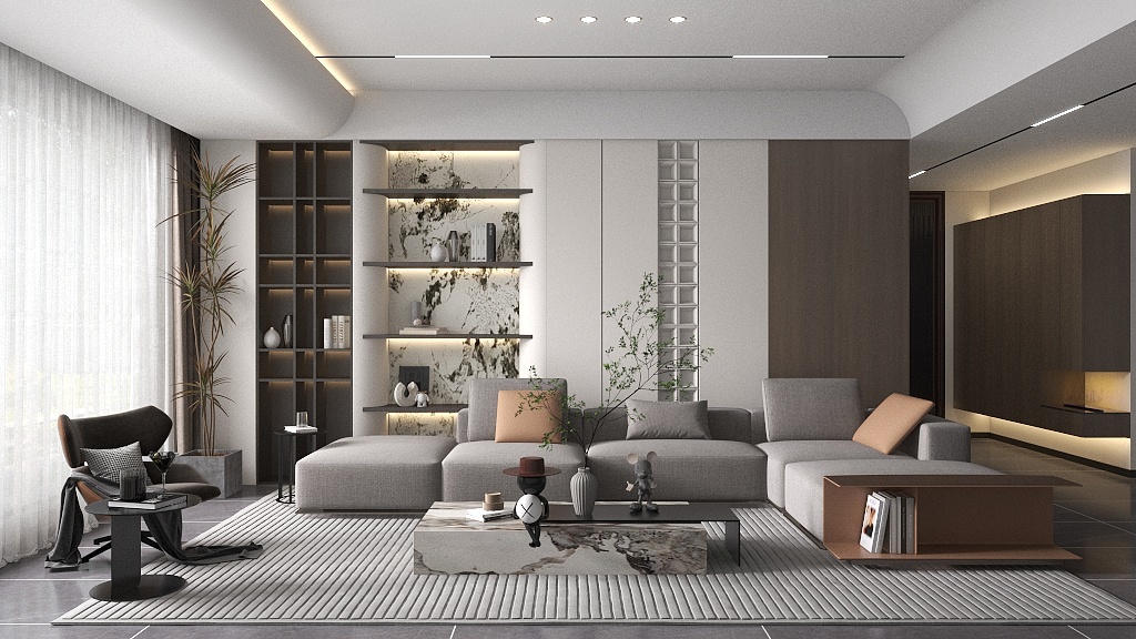 筱勝-现代轻奢客餐厅-装修设计方案