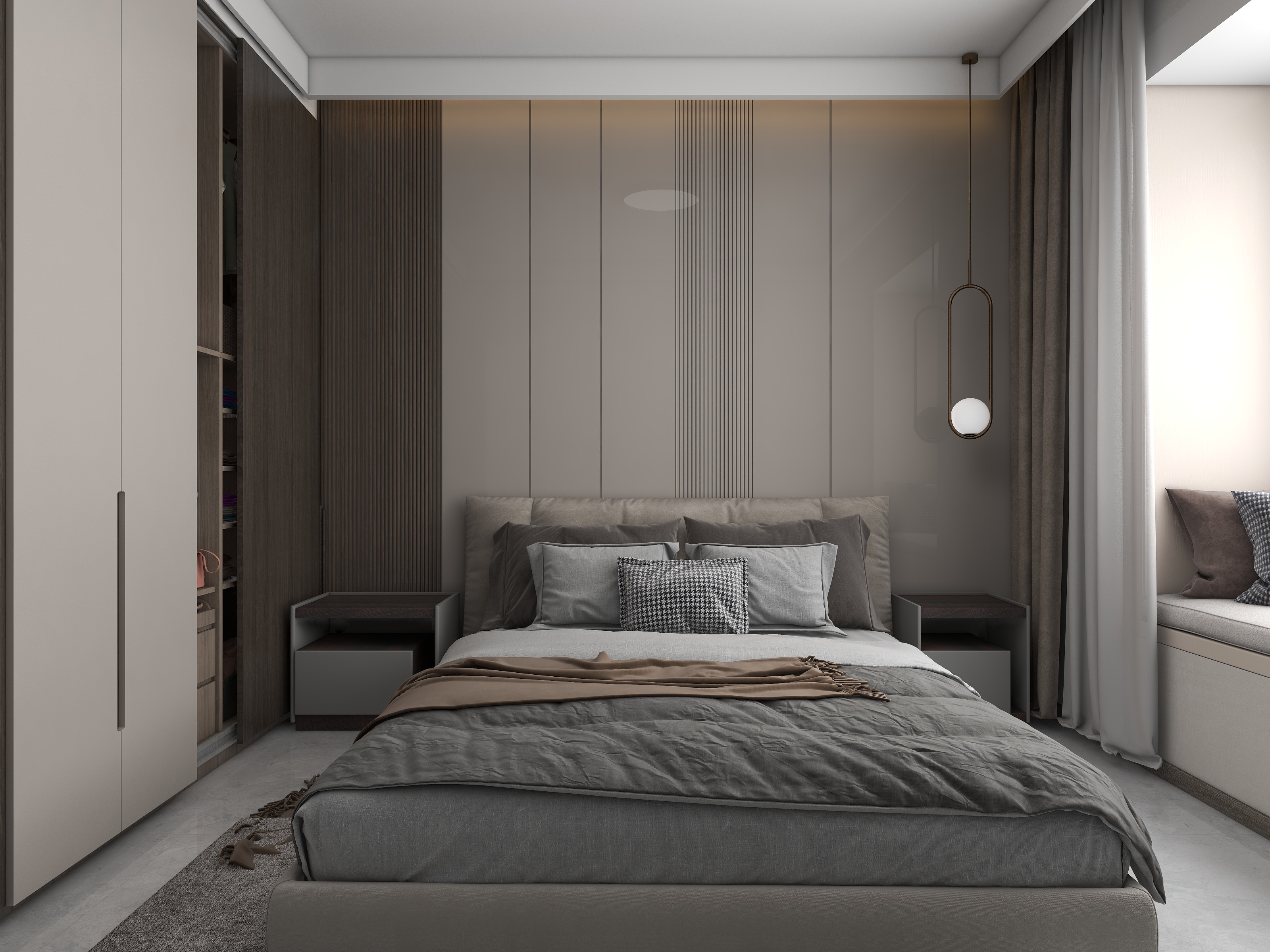 鹤壁一米装饰设计-悦龙湾97㎡3室-装修设计方案