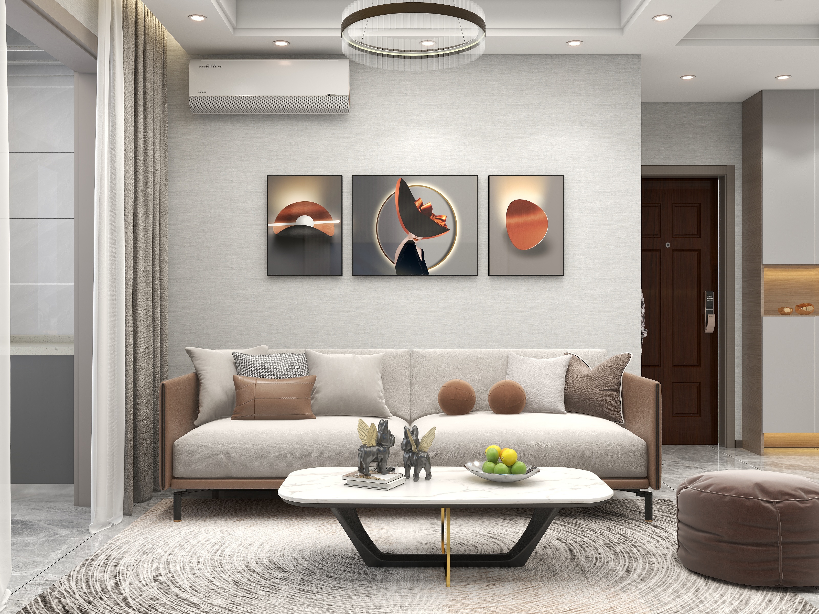 设计师秦彪-88㎡3室-装修设计方案