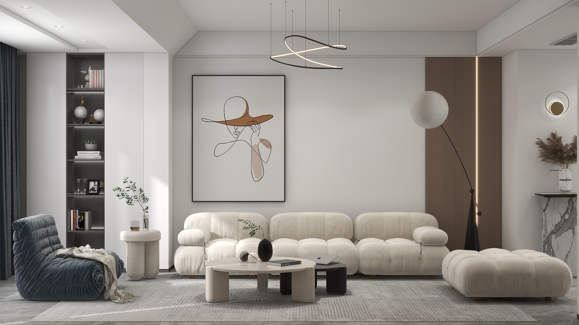 木方空间-120㎡现代简奢风4室2厅-装修设计方案