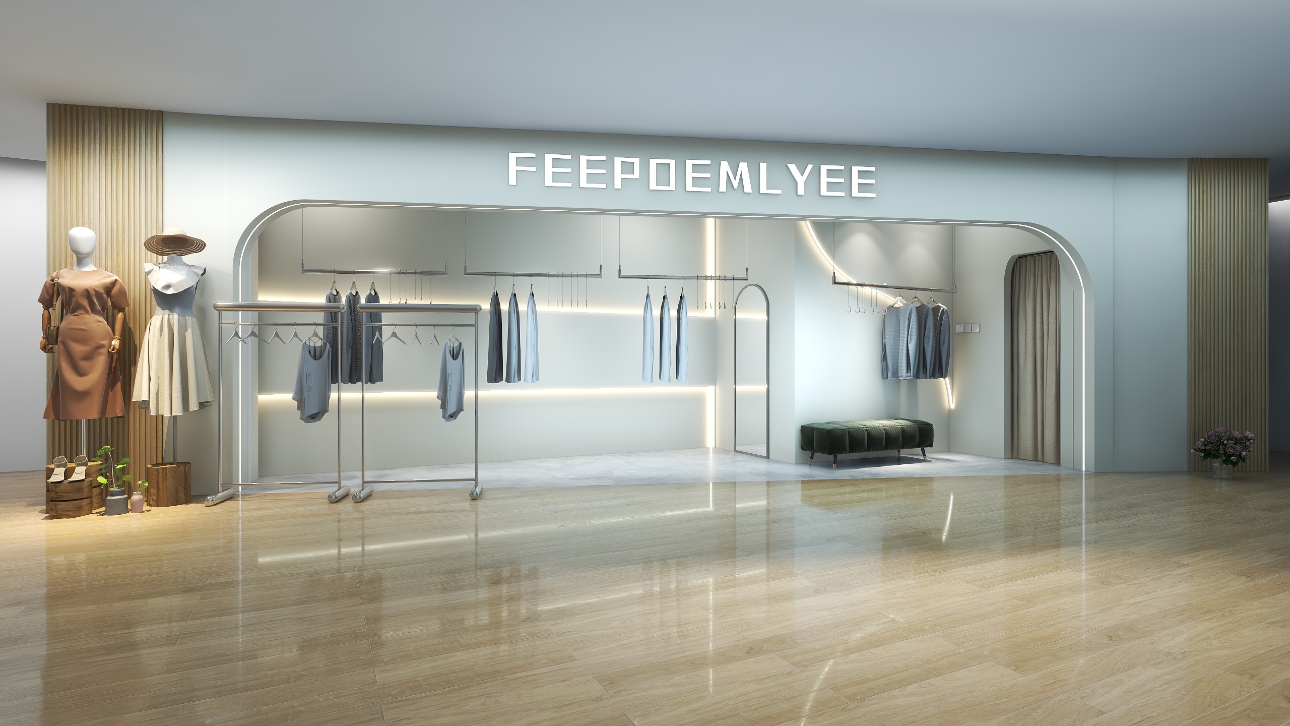 L丶TK-橱柜式服装店-装修设计方案