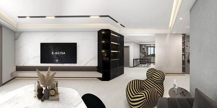 Ericbrown-天鹅湖印象三稿-现代简约黑白灰-装修设计方案