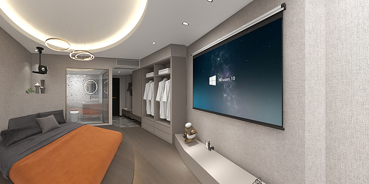 扑扑设计-嘉豪酒店-客房-装修设计方案