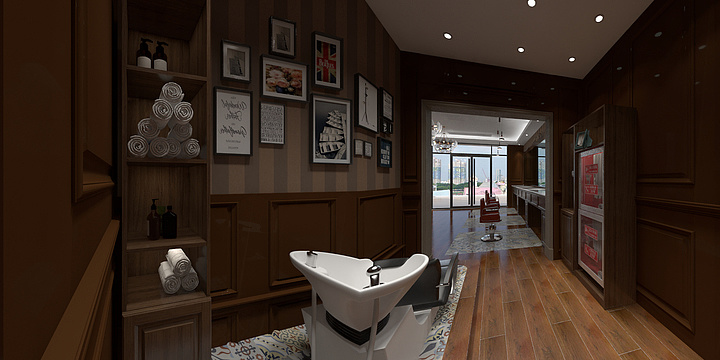 鸿艺博大-沙河男士造型-装修设计方案