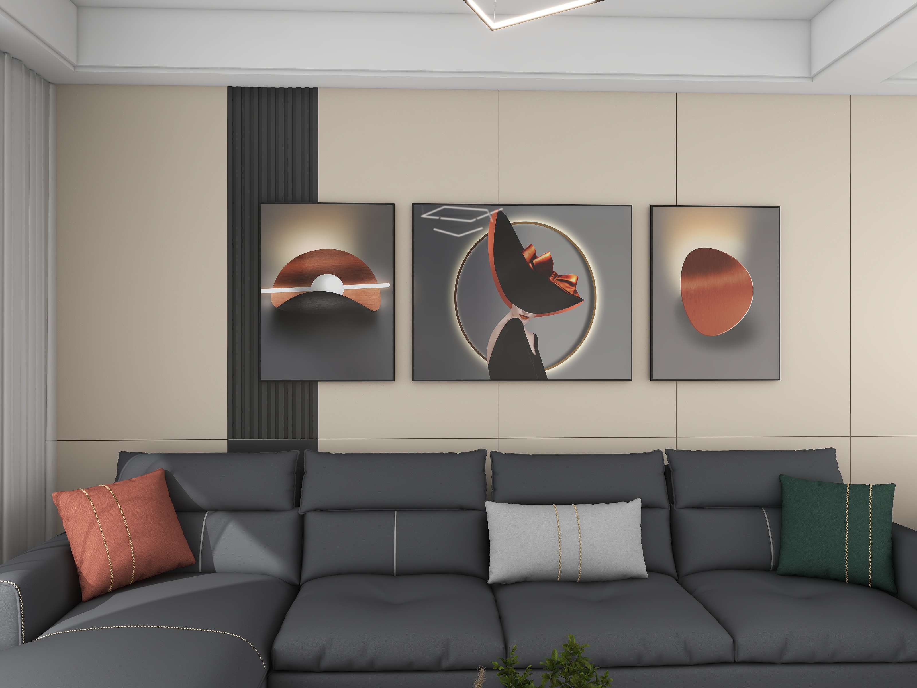 全屋定制杨子-客厅方案-装修设计方案