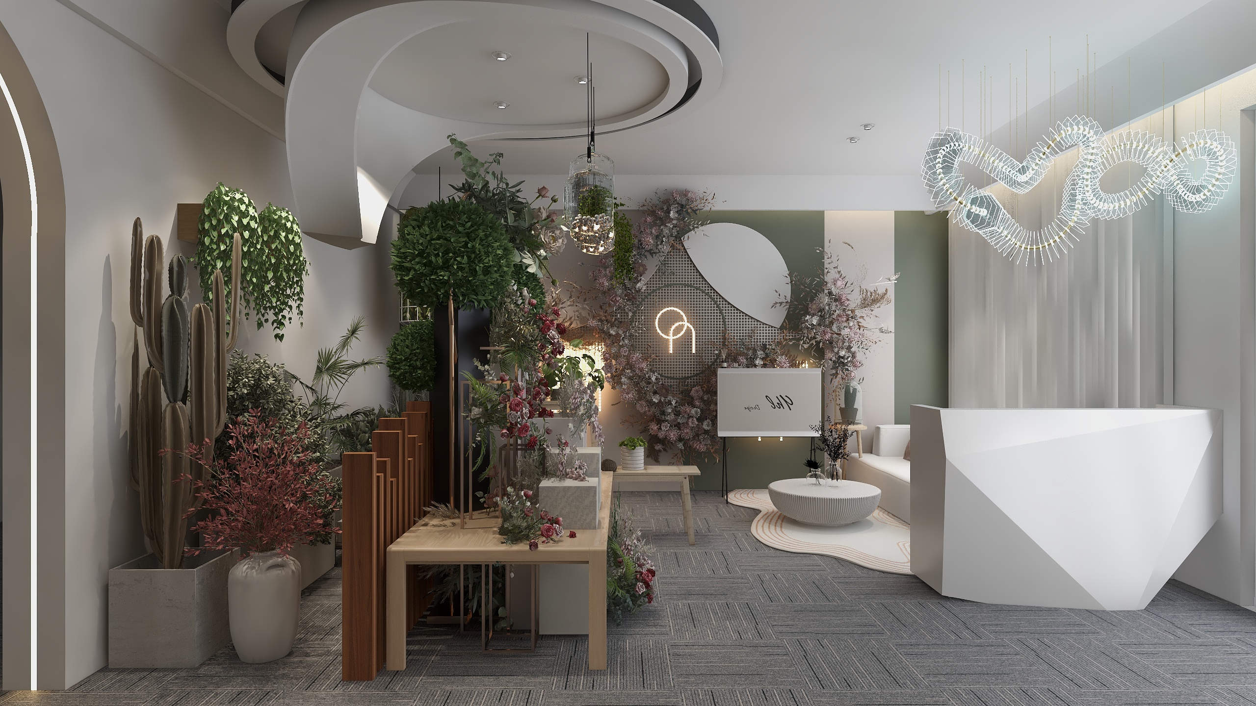 沙河壹格-幸福湾花店-装修设计方案