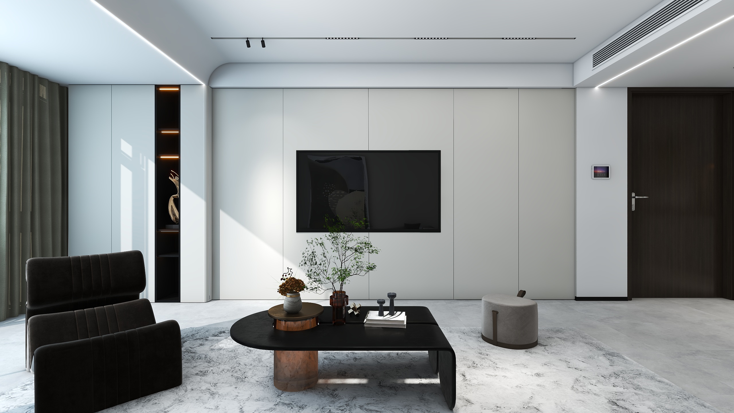 飞超逸-现代简约轻奶油141平3室-装修设计方案