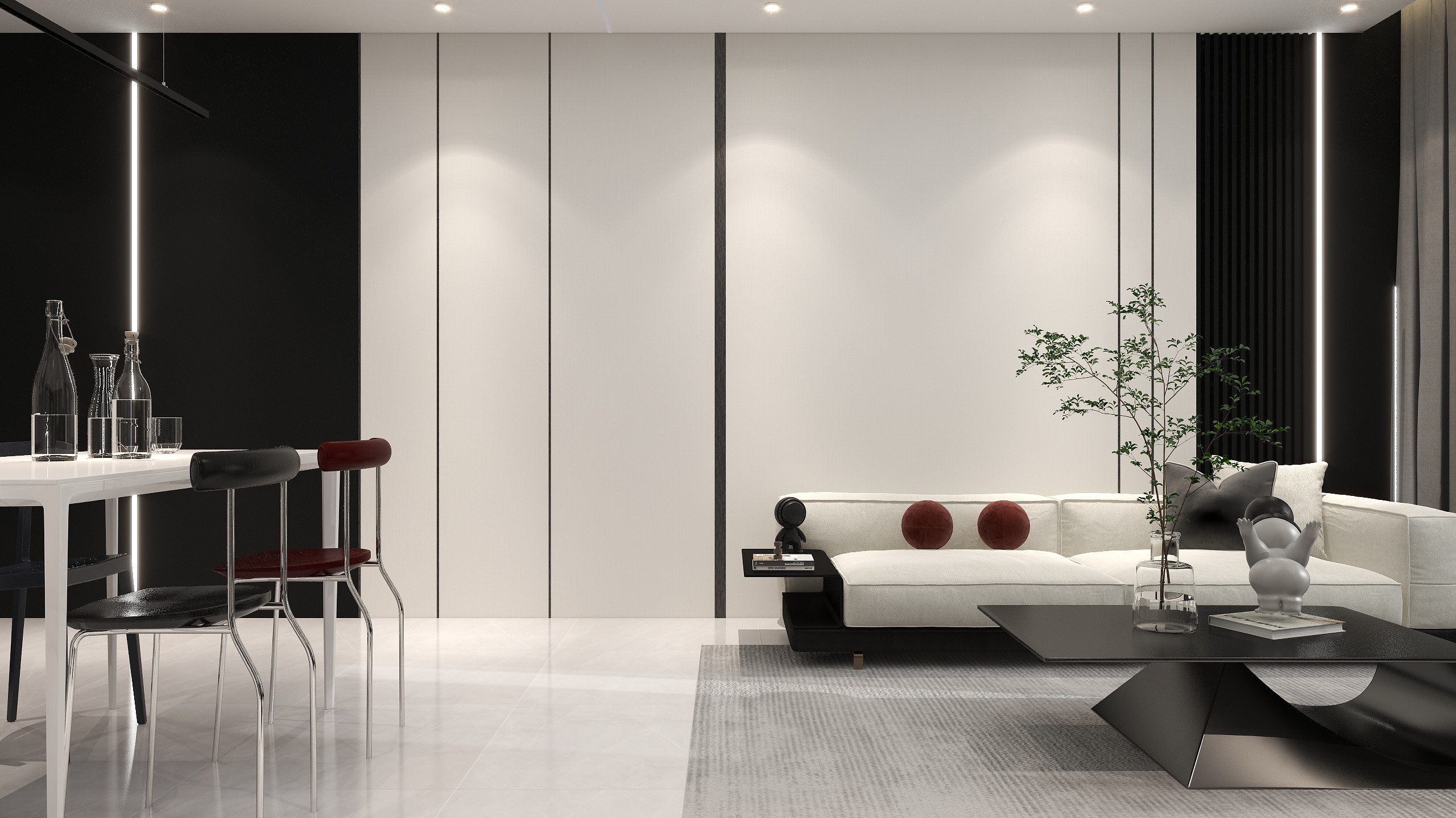 海绵肉宝-Y-现代极简的融合之声装修效果图