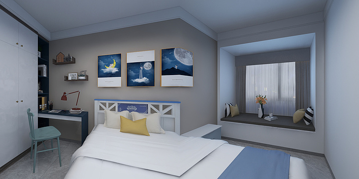 百墨空间-海棠湾13-1303-装修设计方案