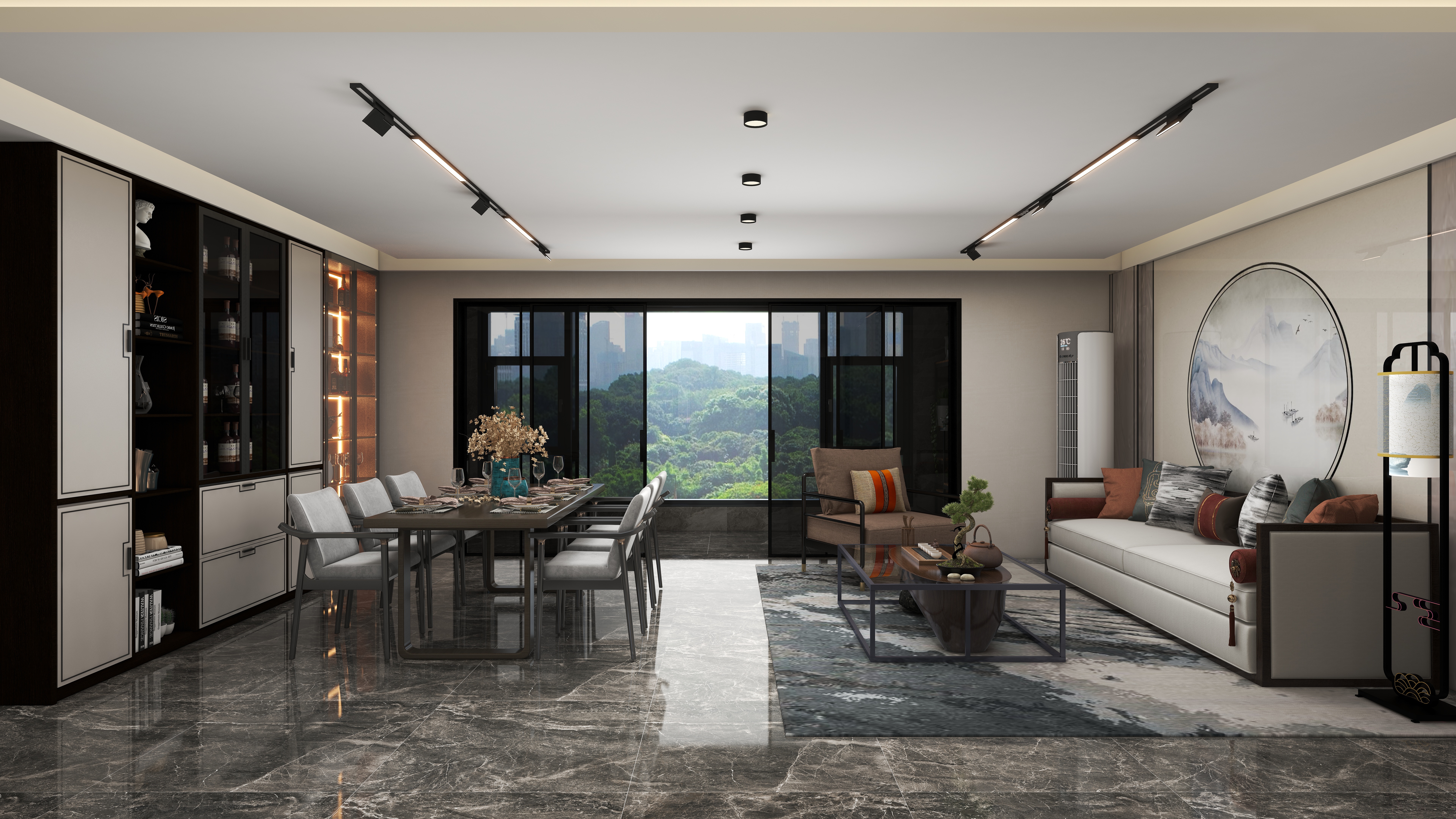 设计师a鑫-吾悦华府新中式-装修设计方案