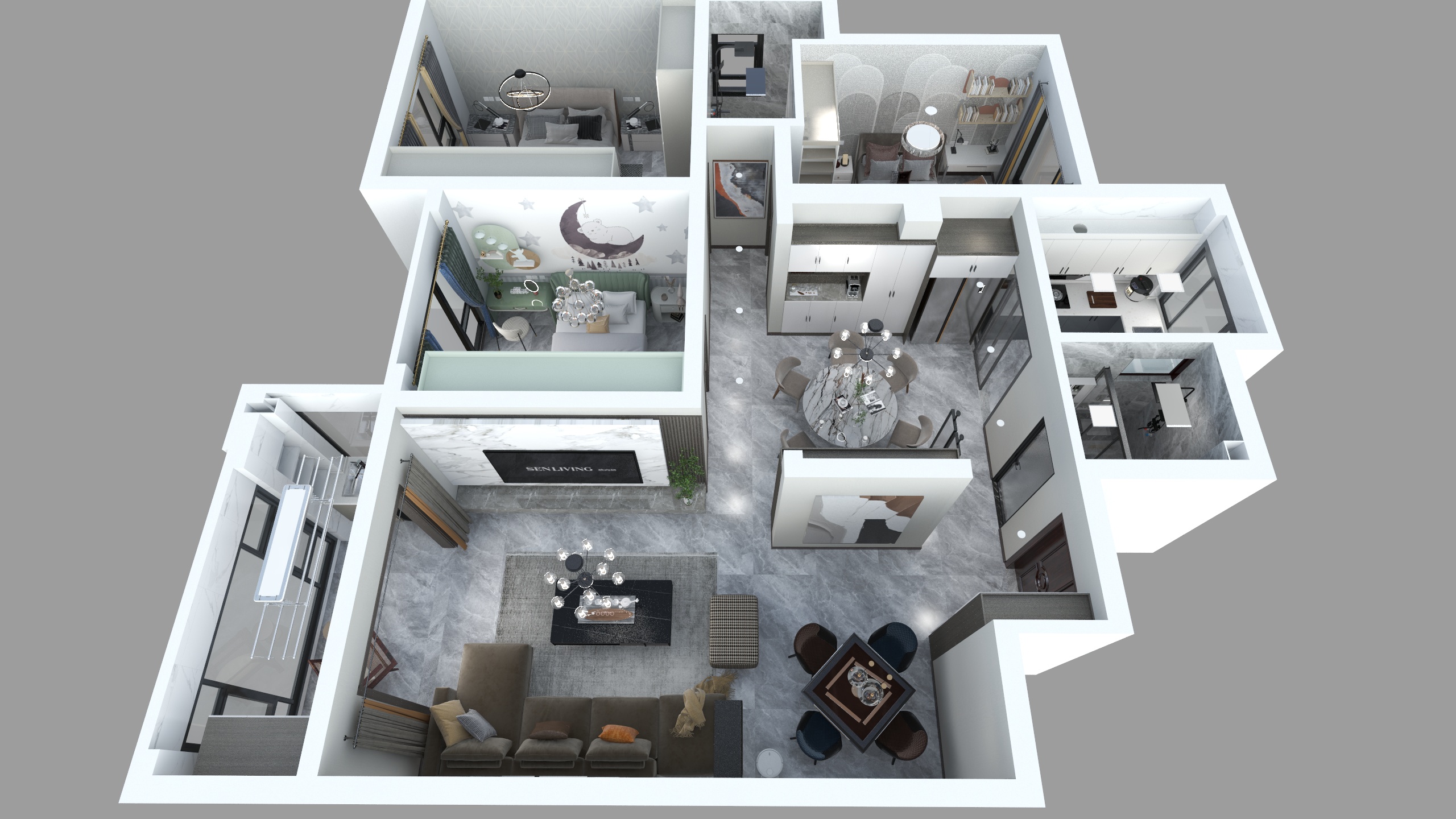 杜杜杜杜丶-和昌国际城-装修设计方案