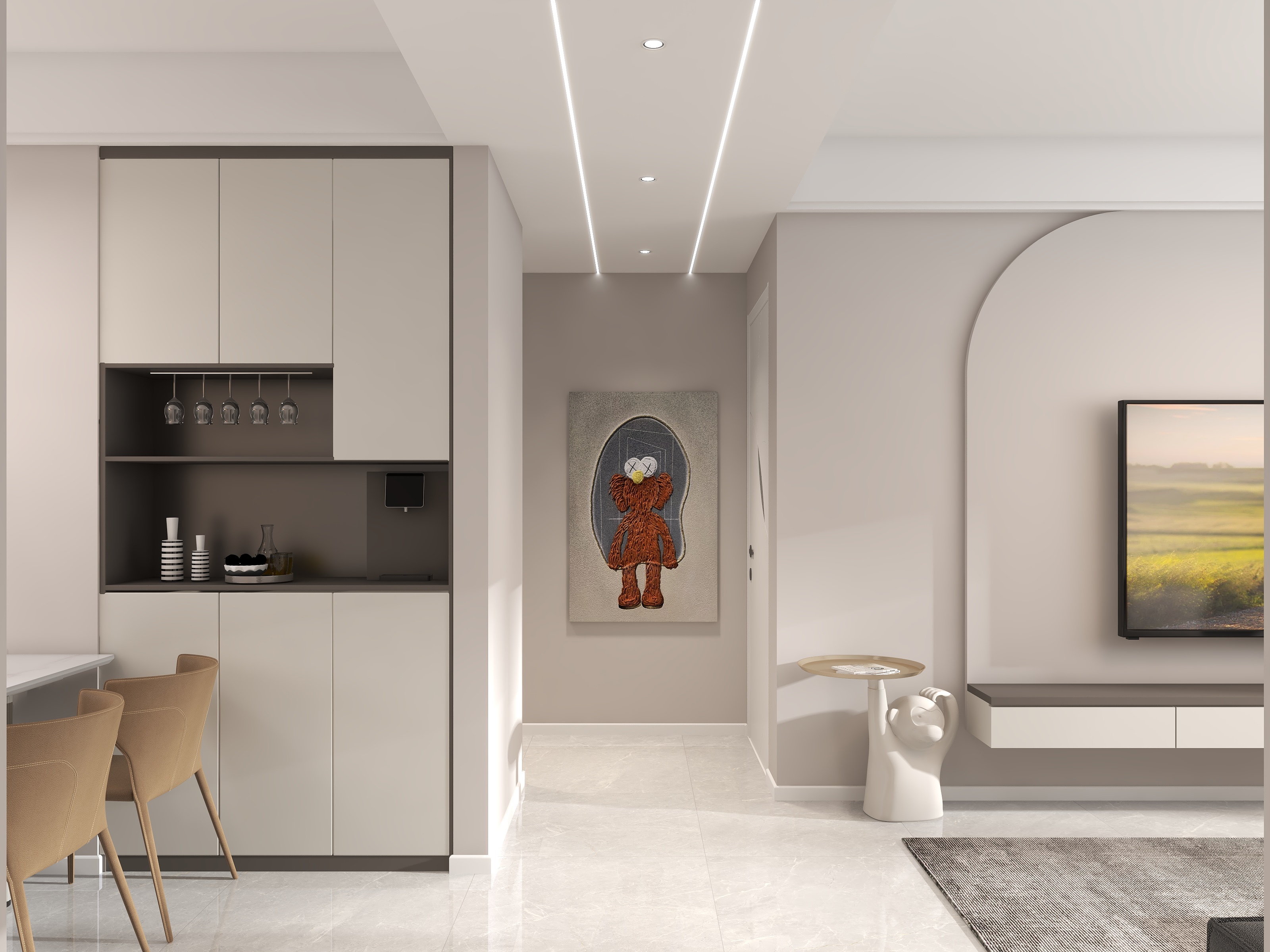 66章鱼小丸子-102㎡3室装修效果图